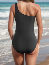One Shoulder Sleeveless One-Piece Swimwear