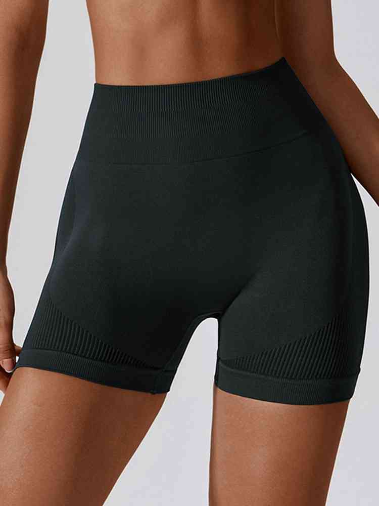 Wide Waistband Slim Fit Sports Shorts