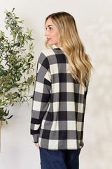 Celeste Full Size Plaid Round Neck Long Sleeve T-Shirt