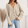 V-Neck Button Front Cardigan