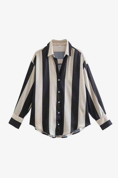 Striped Dropped Shoulder Shirt