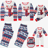 Men MERRY XMAS Reindeer Graphic Top and Pants Set