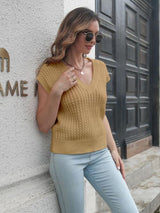 Cable-knit V-Neck Sweater Vest