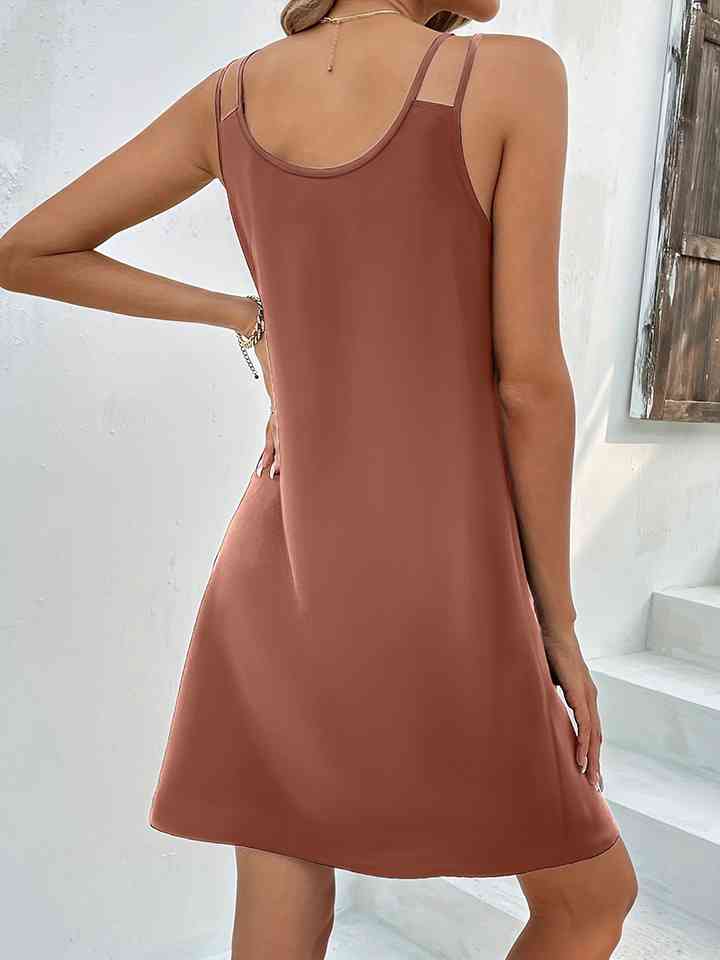 Double-Strap V-Neck Dress