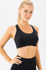 Round Neck Wide Strap Active Bra