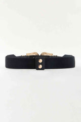 Symmetrical Zinc Alloy Buckle PU Leather Belt