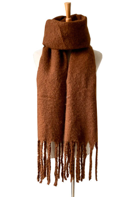 Fringe Detail Polyester Scarf