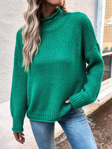 Roll Hem Drop Shoulder Sweater