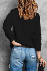 Graphic Round Neck Dropped Shoulder Sweatshirt