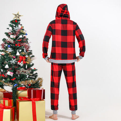 DADDY BEAR Graphic Hoodie and Plaid Pants Set