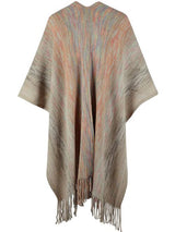 Heathered Fringe Hem Poncho