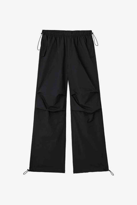 Drawstring Waist Pants with Pockets