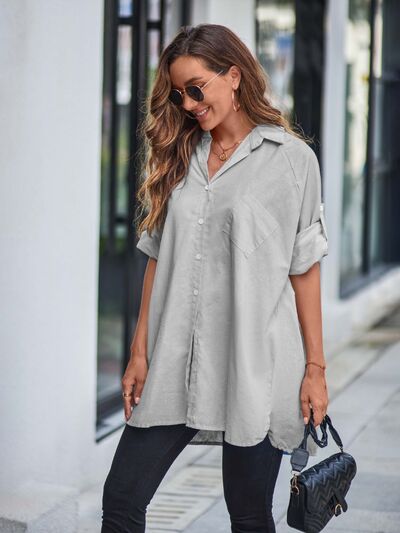 Full Size Button Up Long Sleeve Shirt