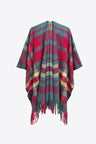 Plaid Fringe Detail Polyester Scarf