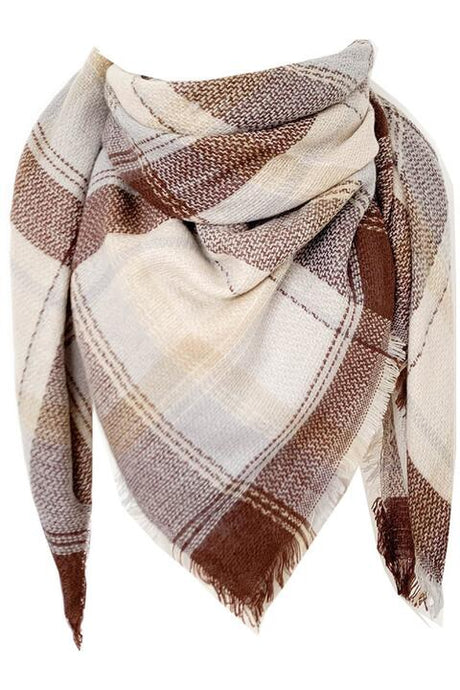 Faux Cashmere Plaid Scarf