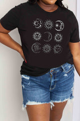 Simply Love Simply Love Full Size Sun and Moon Graphic Cotton Tee