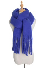 Fringe Detail Polyester Scarf