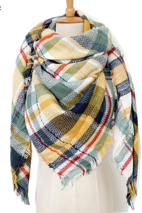 Plaid Imitation Cashmere Scarf