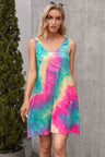 Tie-Dye Sleeveless Dress with Pockets