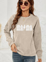 MAMA Graphic Dropped Shoulder Sweatshirt