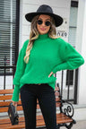 Turtle Neck Long Sleeve Pullover Sweater