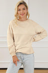 Striped Round Neck Long Sleeve Sweatshirt