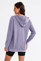 Drawstring Half Zip Hooded Dress