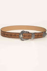 Patterned PU Leather Belt