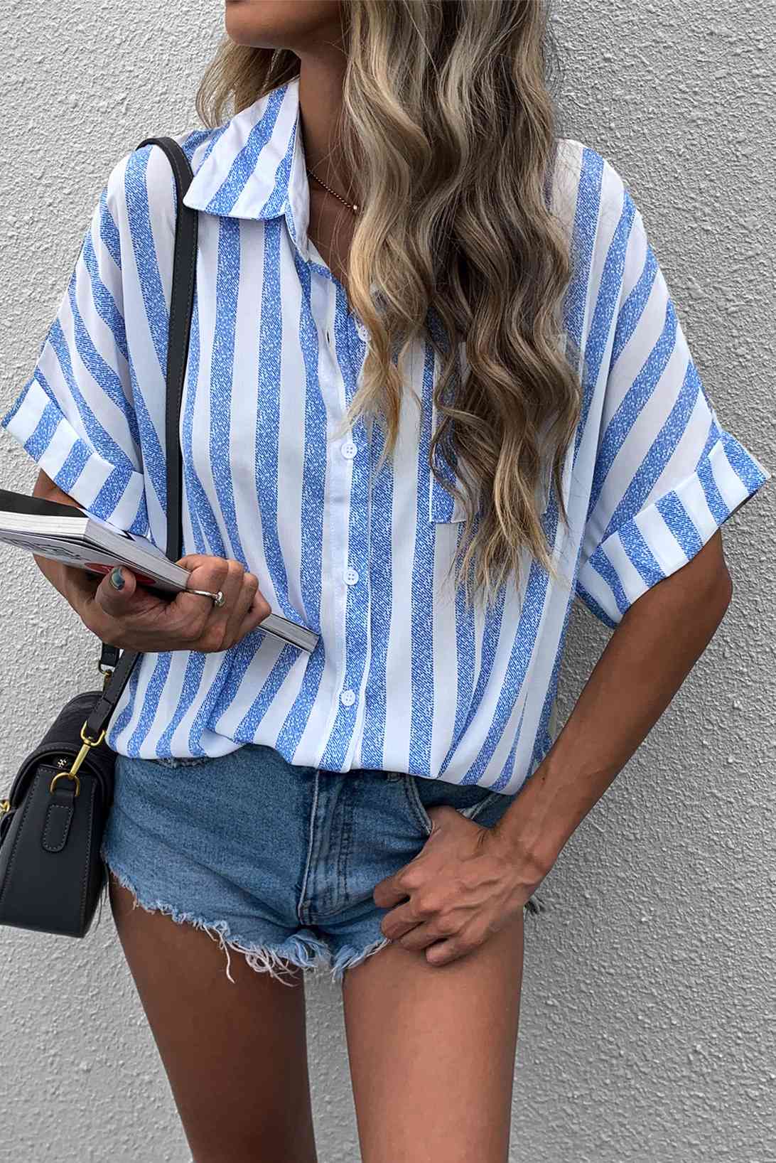 Striped Half Sleeve Shirt