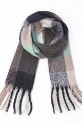 Fringe Detail Polyester Scarf