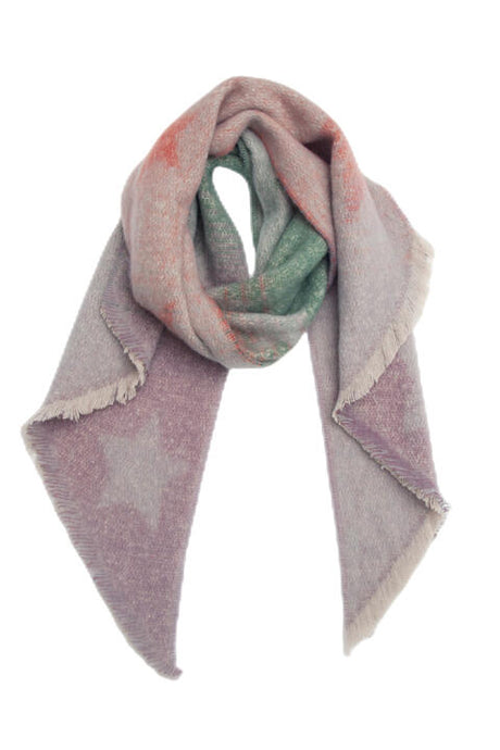 Raw Hem Polyester Scarf