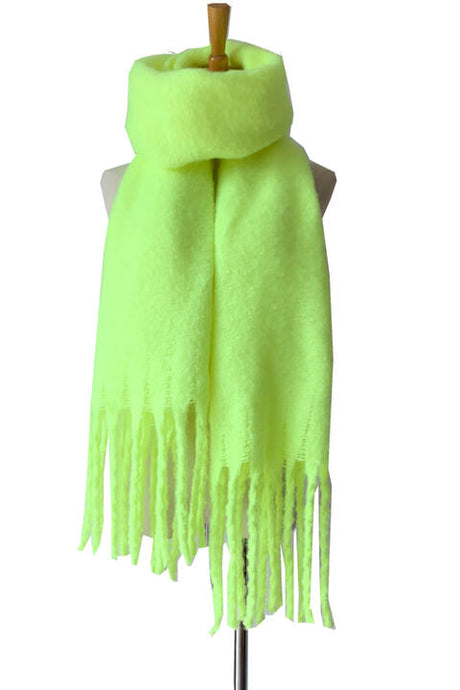 Fringe Detail Polyester Scarf