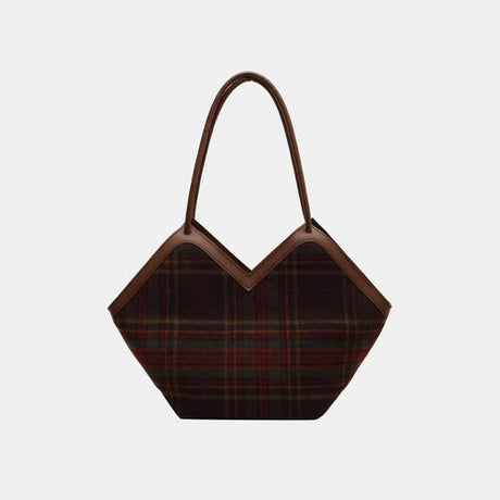 Plaid Print Tote Bag