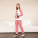 MERRY CHRISTMAS Graphic Top and Striped Pants Set