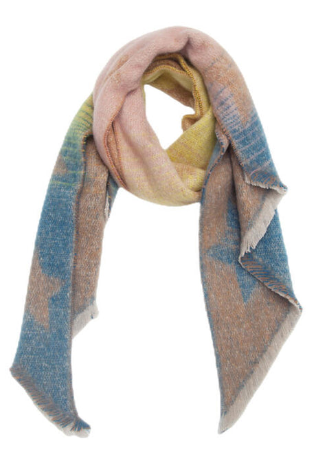 Raw Hem Polyester Scarf