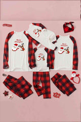 MERRY CHRISTMAS Graphic Top and Plaid Pants Set