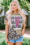 MAMA Graphic Leopard Short Sleeve T-Shirt