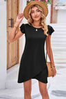 Flutter Sleeve Tulip Hem Dress