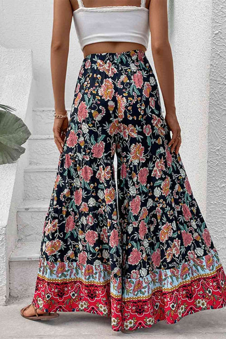 Floral High Waist Palazzo Pants