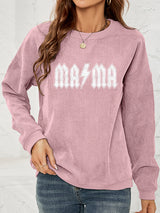 MAMA Graphic Dropped Shoulder Sweatshirt