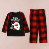 MERRY CHRISTMAS Graphic Top and Plaid Pants Set