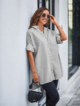 Full Size Button Up Long Sleeve Shirt