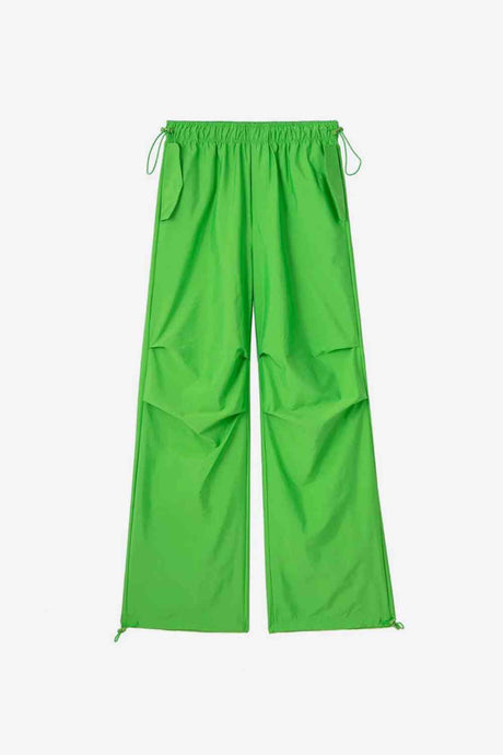 Drawstring Waist Pants with Pockets