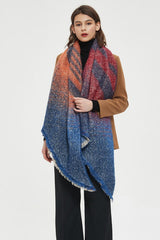 Raw Hem Polyester Scarf