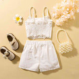 Contrast Stitching Bow Detail Cami and Shorts Set