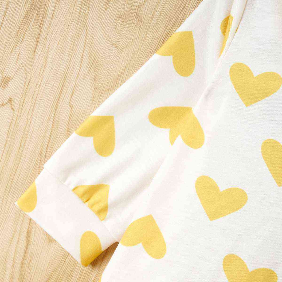 Heart Print Ruffle Hem Dress