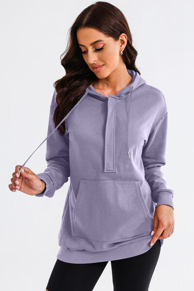 Drawstring Half Zip Hooded Dress