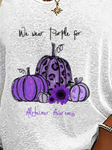 Full Size Pumpkin Graphic V-Neck T-Shirt