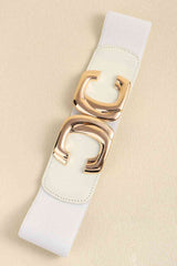 Zinc Alloy Buckle Elastic Wide Belt