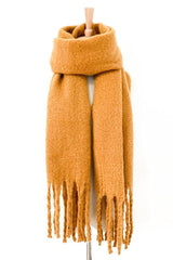 Fringe Detail Polyester Scarf